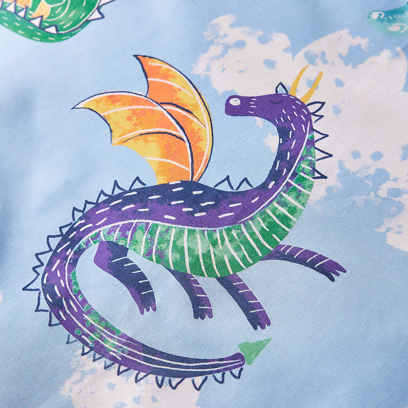 Dragons 100% Cotton Reversible Duvet Cover and Pillowcase Set
