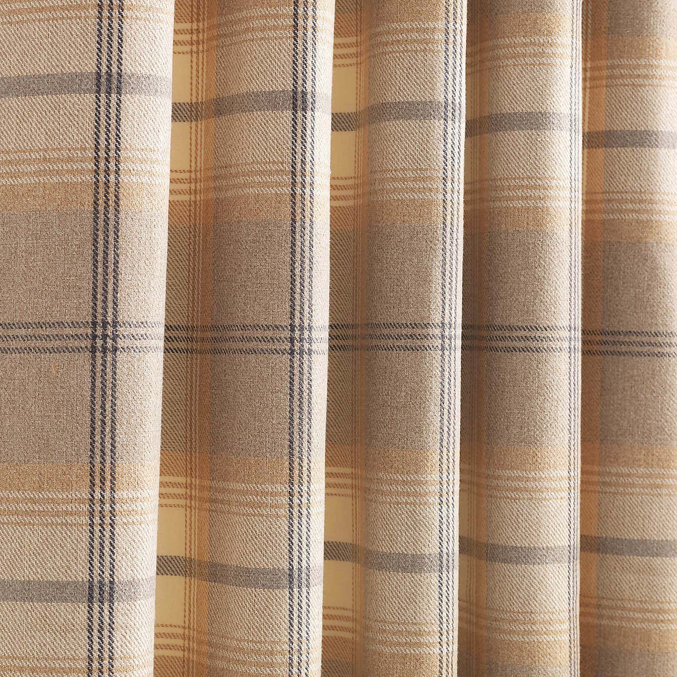 Highland Check Eyelet Curtains