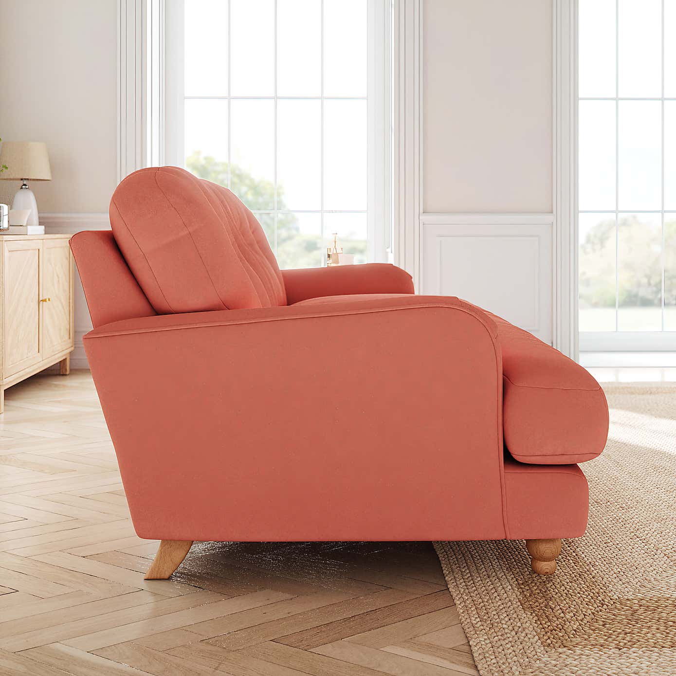 Martha Matte Plush Velvet 2 Seater Sofa