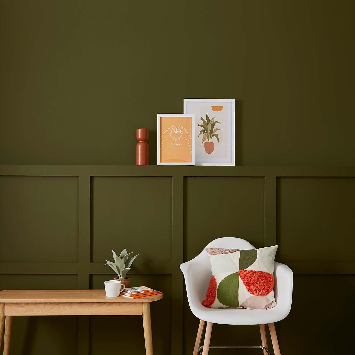 Dunelm Olive Matte Emulsion Paint