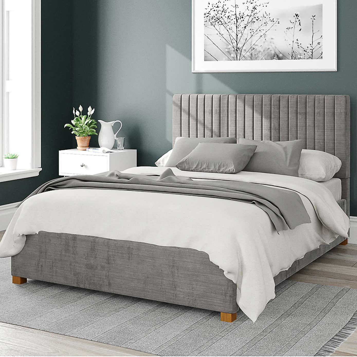 Grant Firenze Velour Ottoman Bed