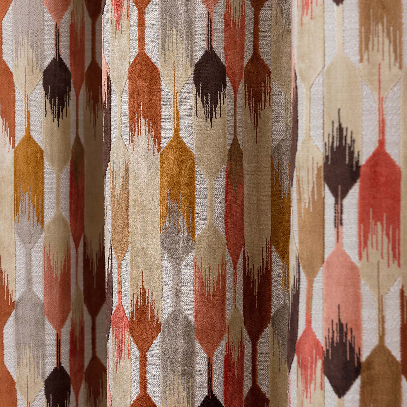 Kelso Cut Velvet Eyelet Curtains