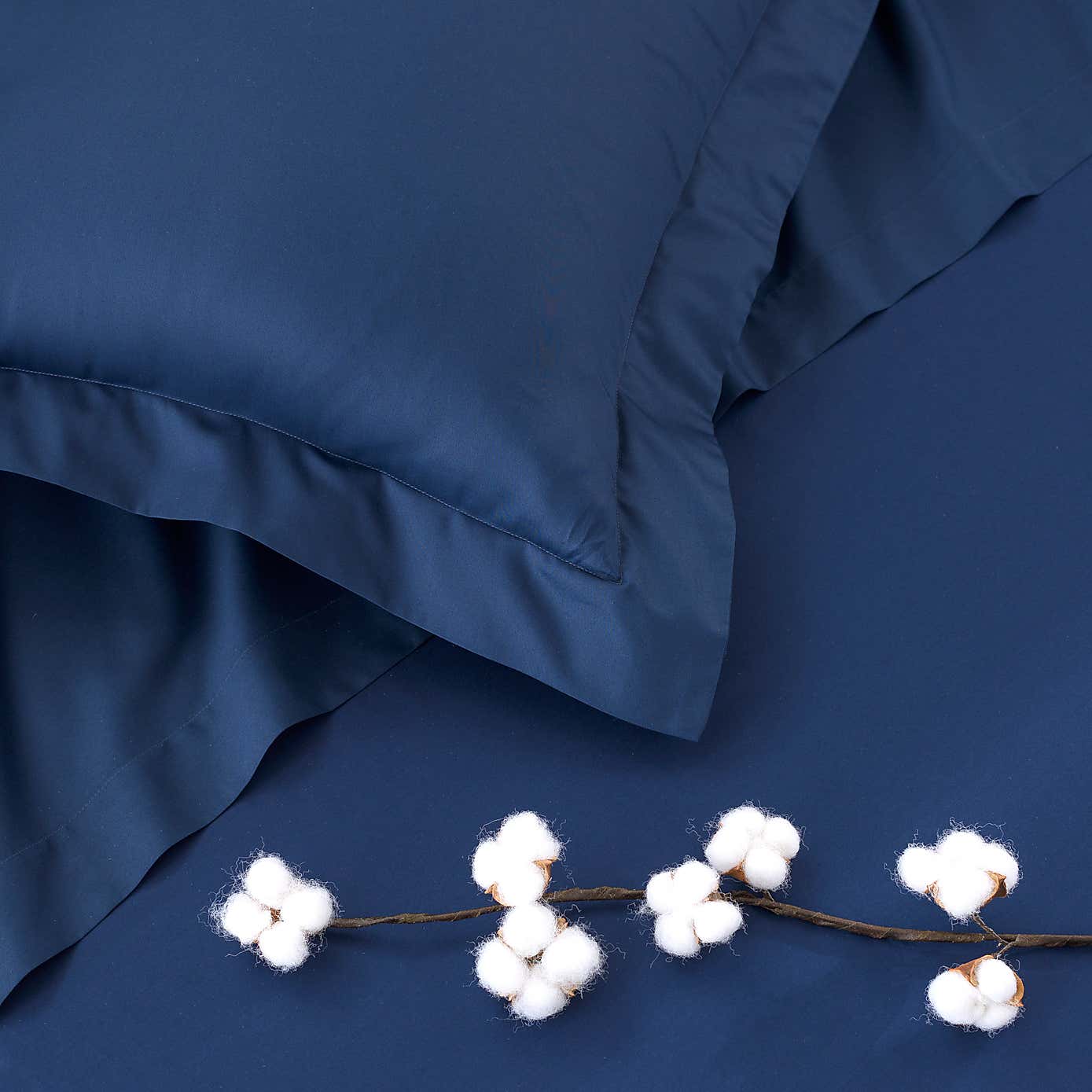 Dorma 300 Thread Count 100% Cotton Sateen Plain V-Shaped Pillowcase