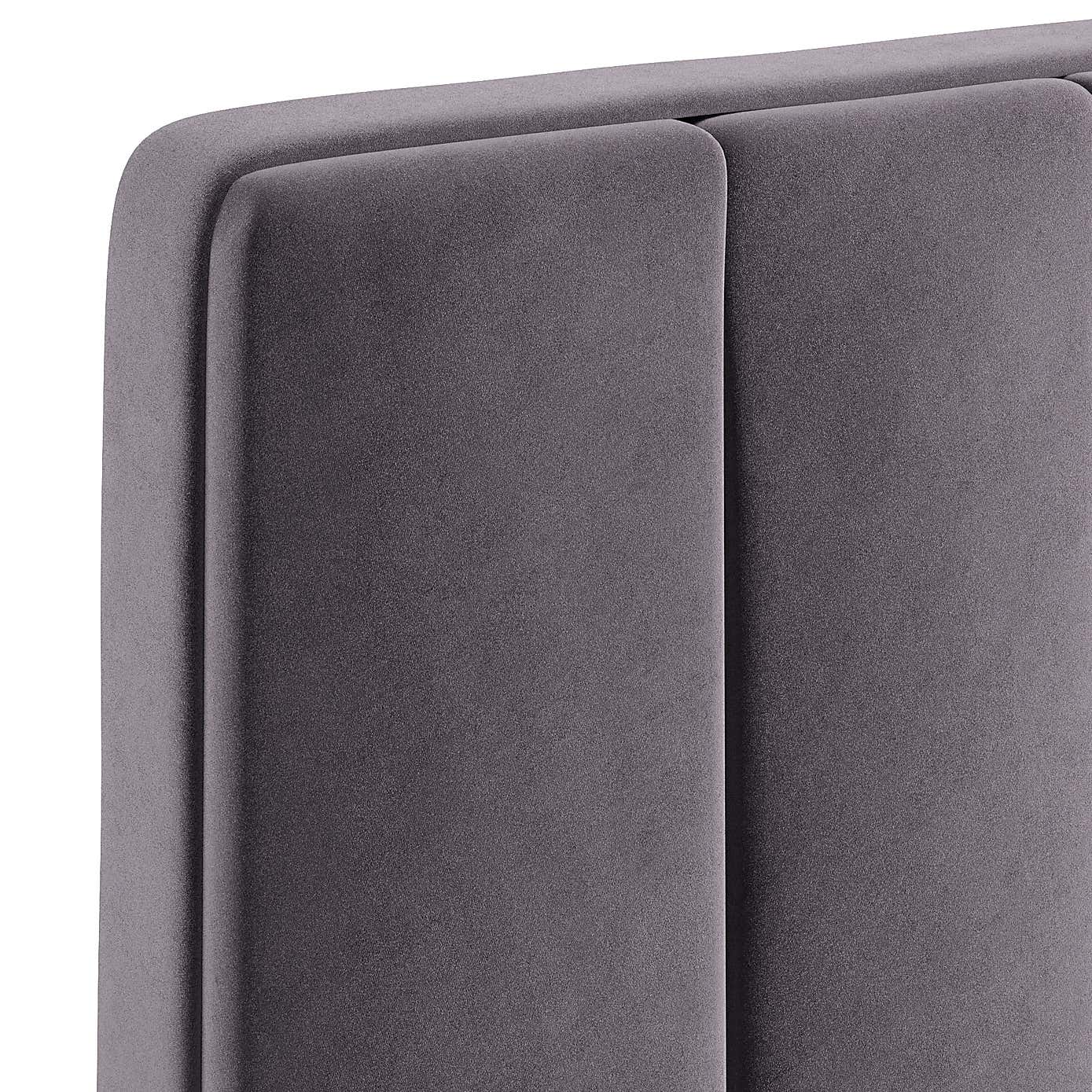 Velvet Vertical Stripe Headboard