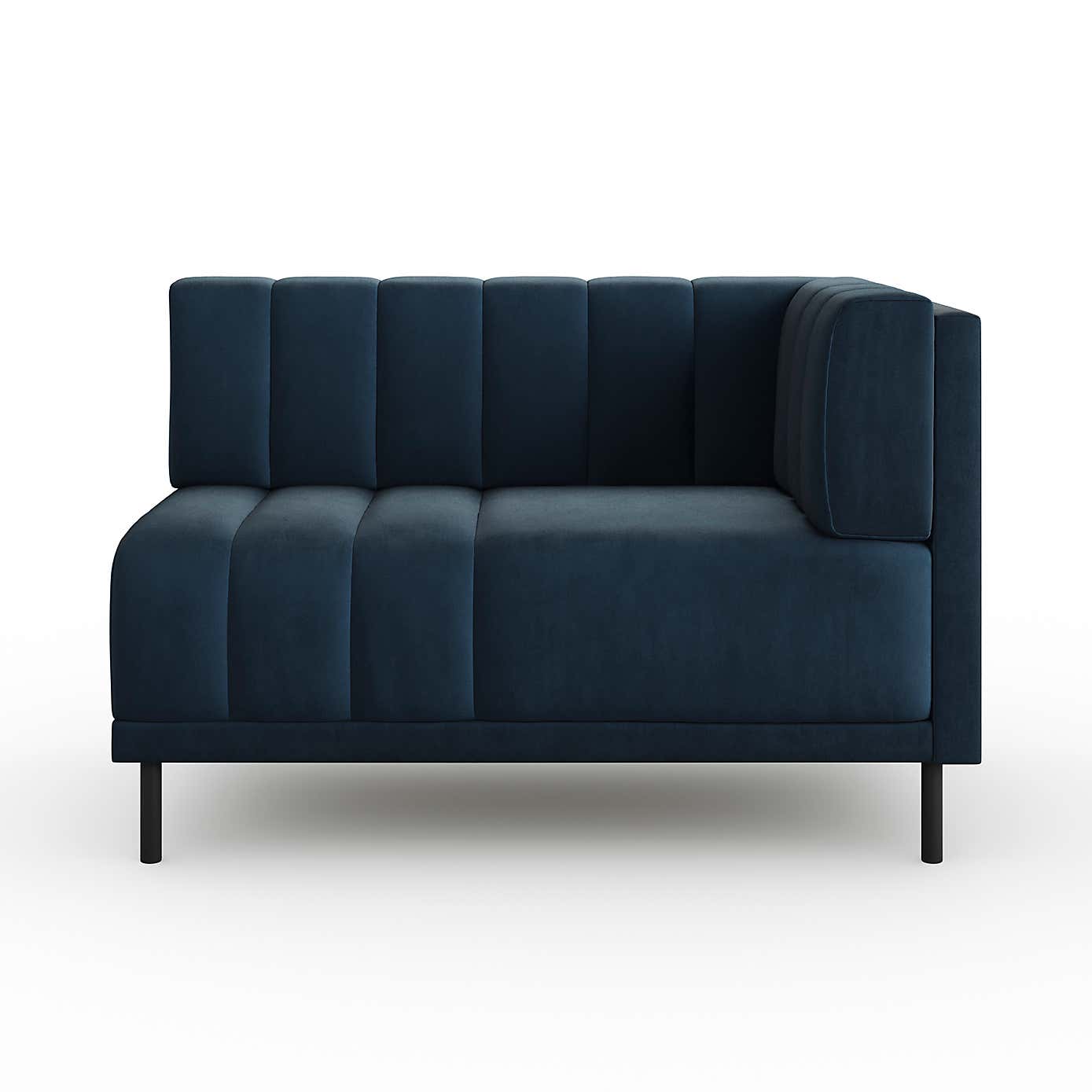 Amali Corner Dining Bench, Matte Plush Velvet