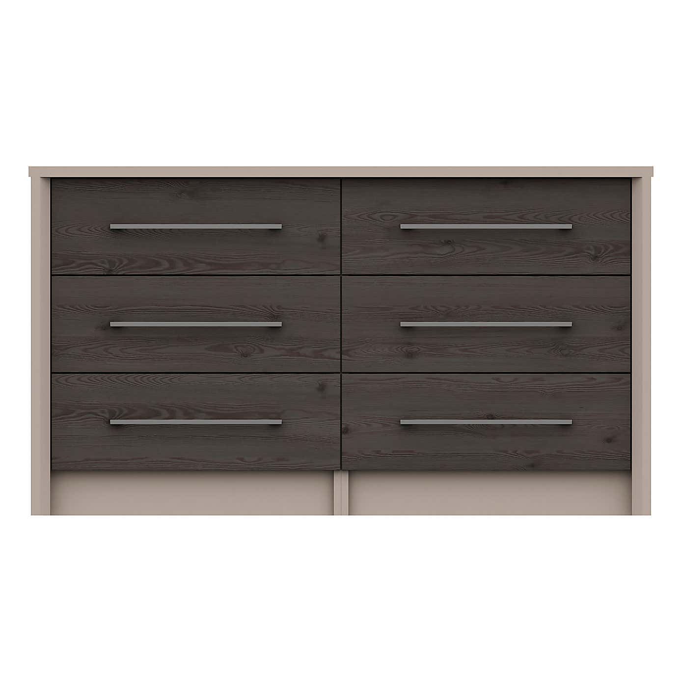 Dolan Grey Oak Effect 6 Drawer Wide Chest