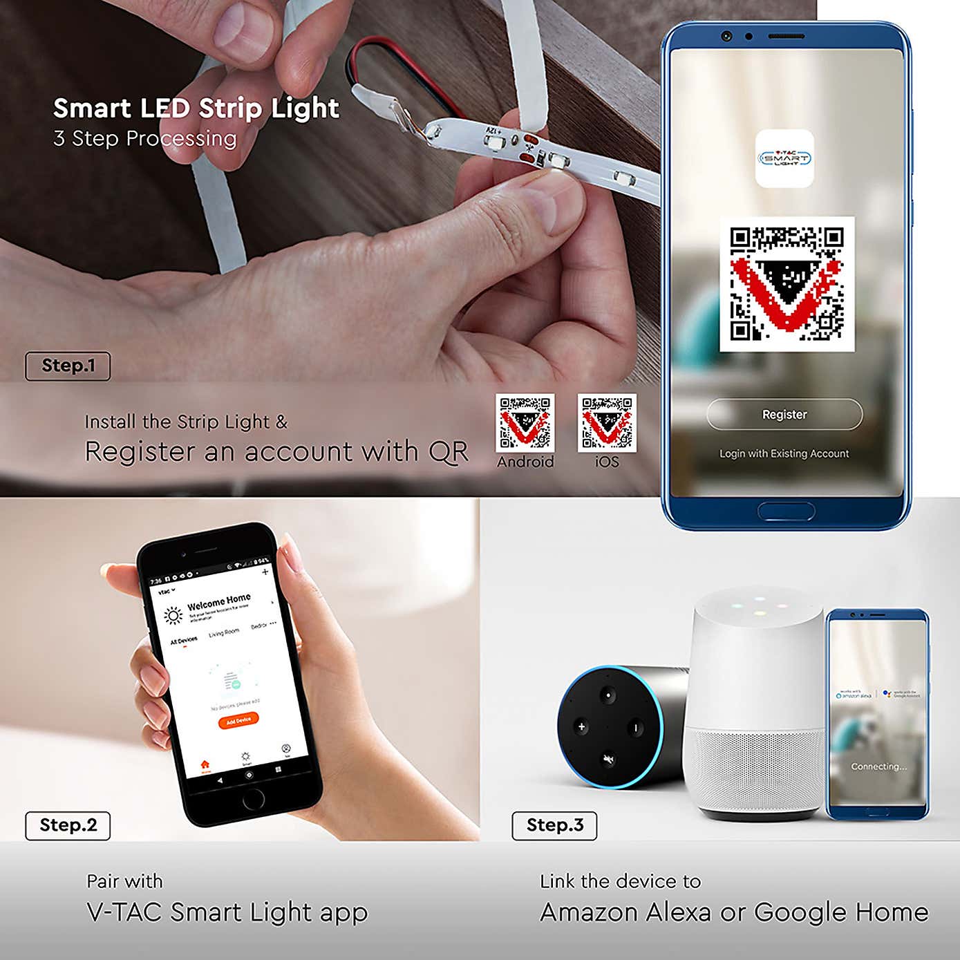 V-TAC Smart LED Strip Set