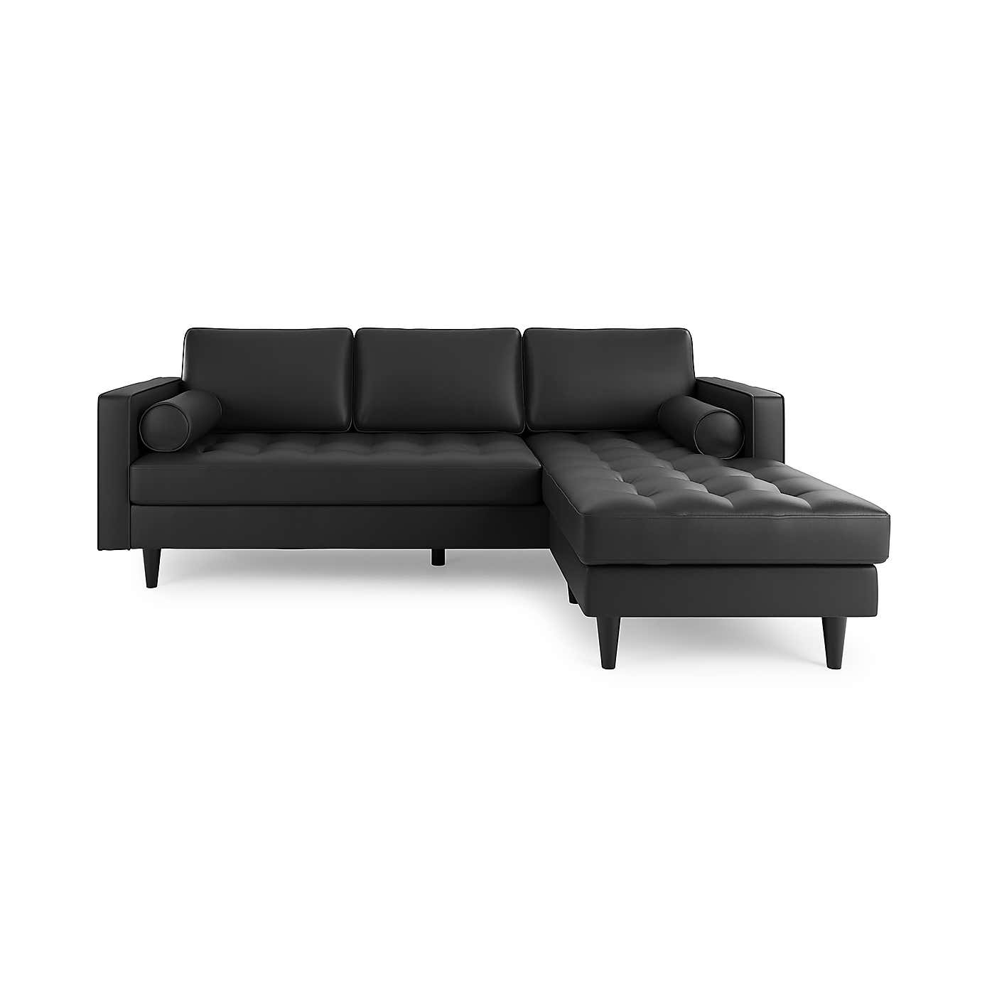 Zoe Faux Leather Right Hand Corner Sofa