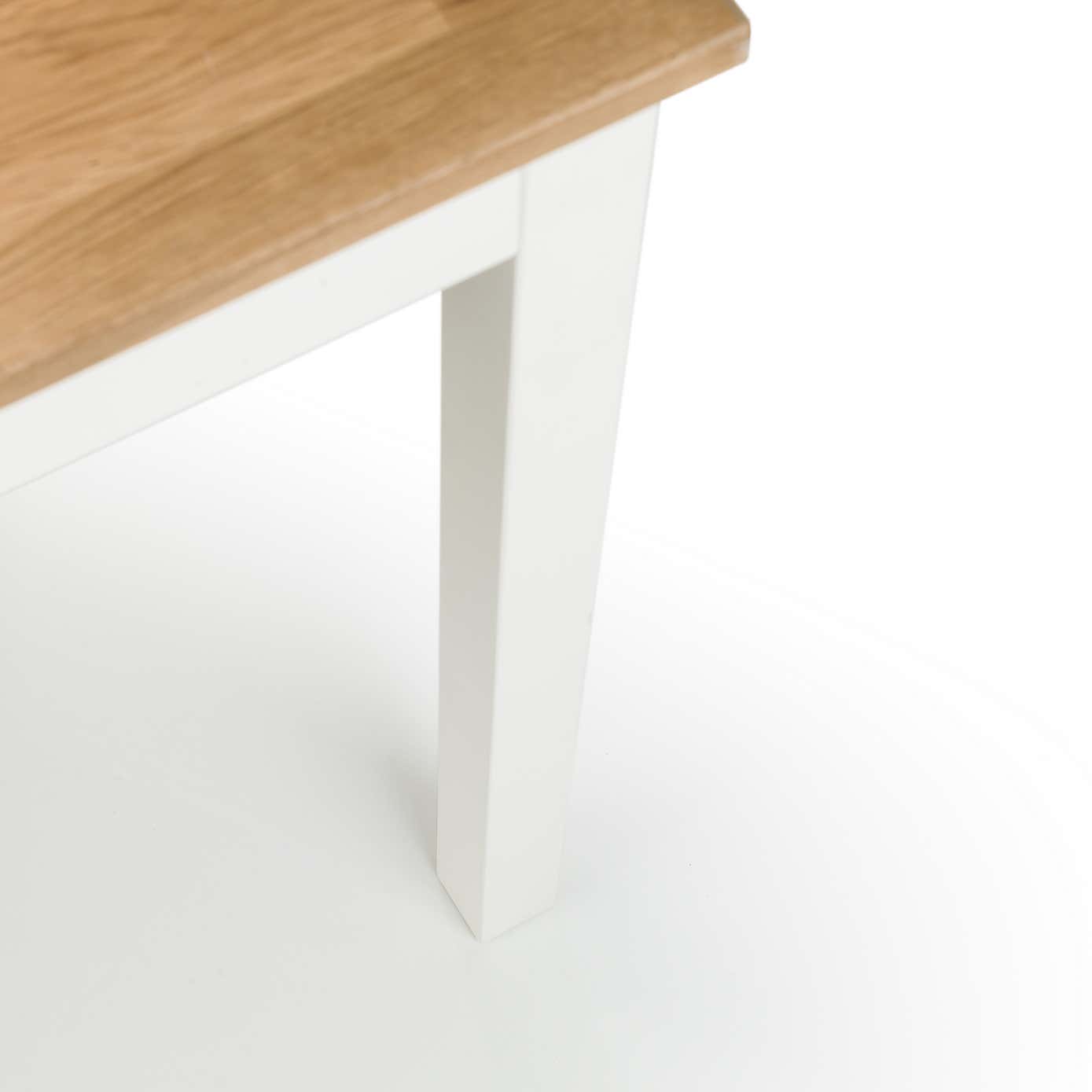 Coxmoor Rectangular Dining Table Ivory with Oak