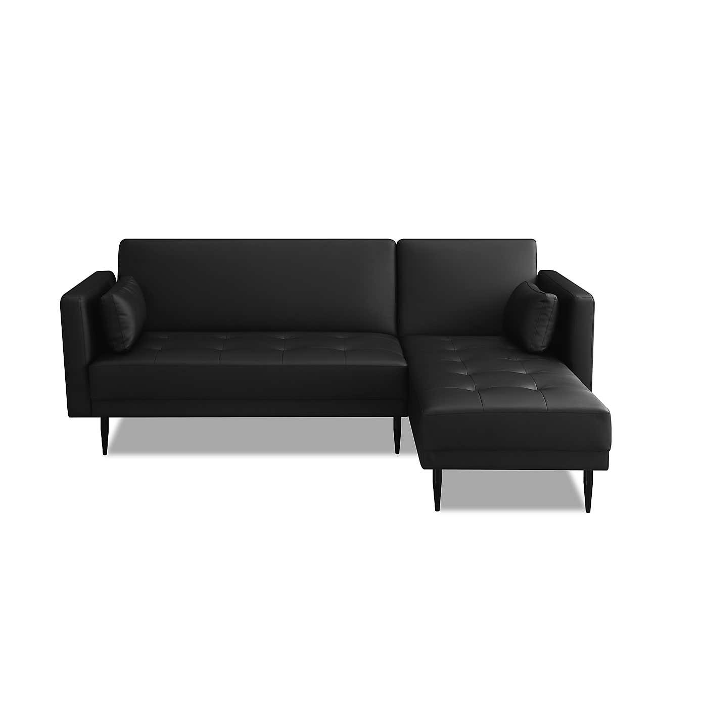 Selma Faux Leather Corner Double Sofa Bed