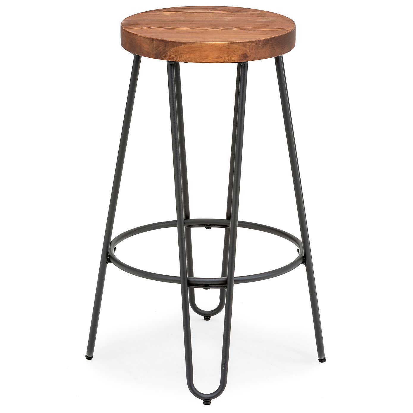 Torino Counter Height Bar Stool, Black Metal