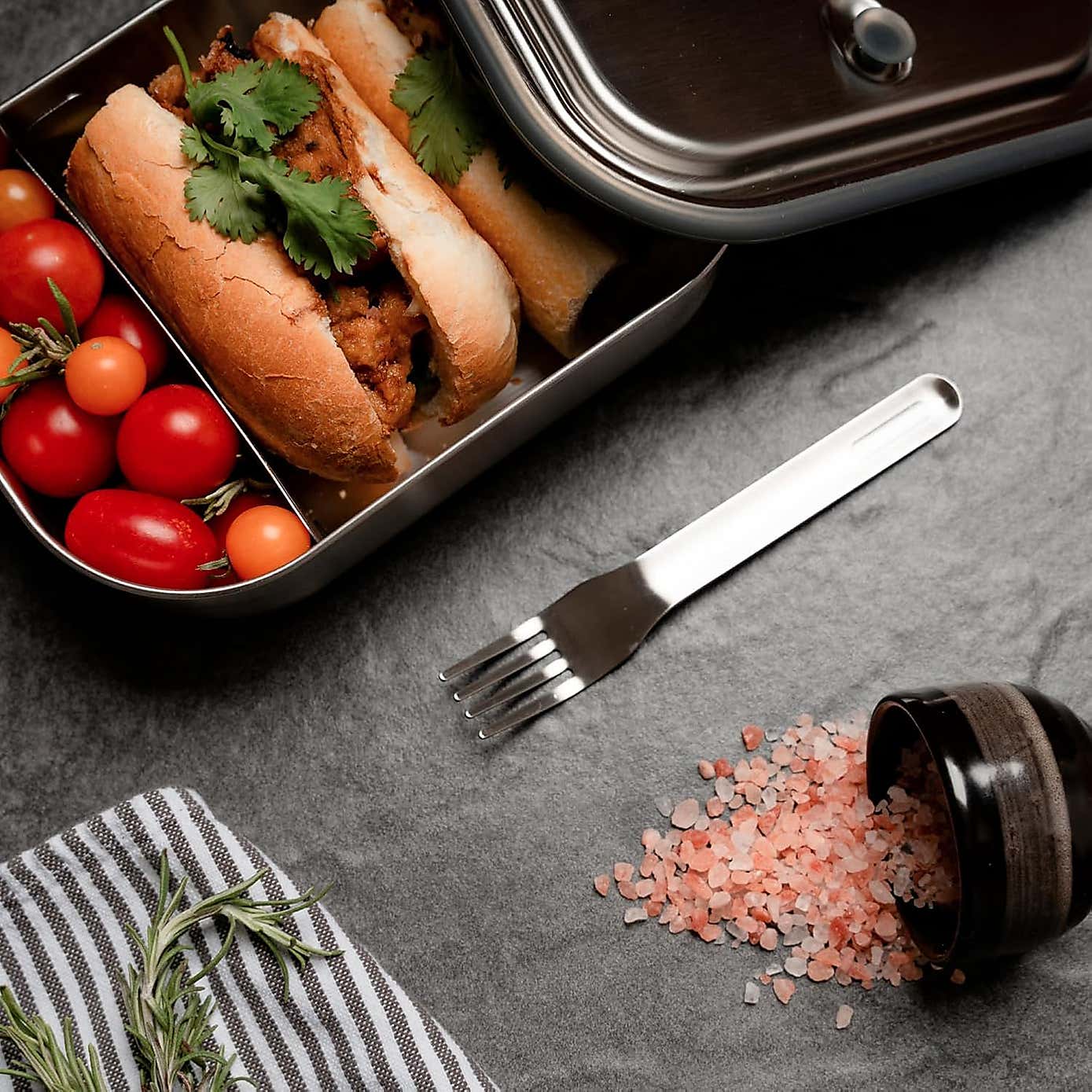 Black and Blum Stainless Steel Lunch Box
