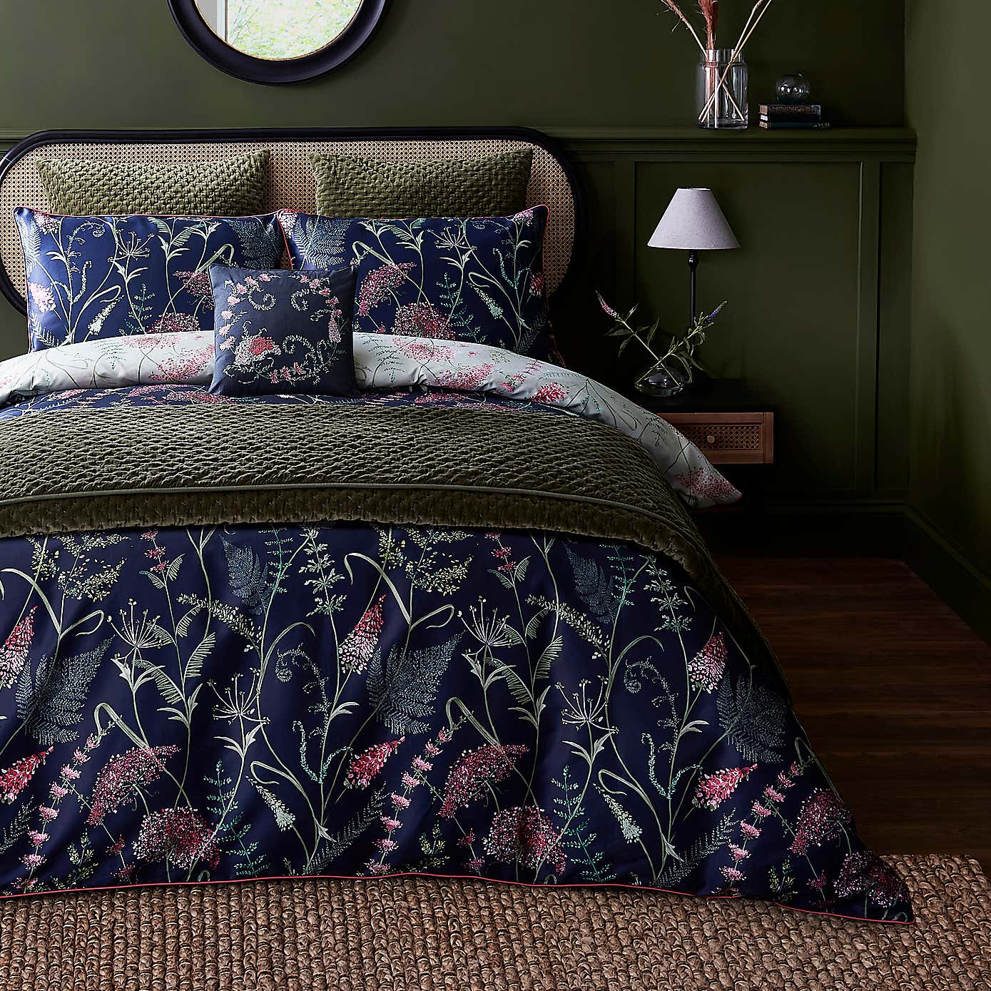 Dorma Winter Garden 100% Cotton Reversible Duvet Cover & Pillowcase Set