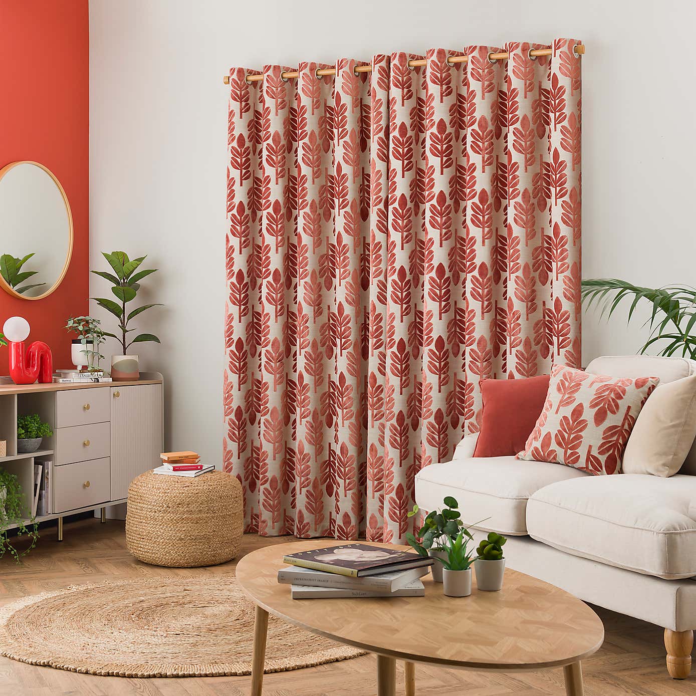 Annika Cut Velvet Eyelet Curtains