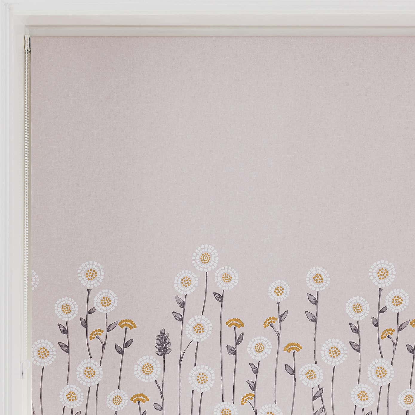Scandi Flowers Natural Blackout Roller Blind