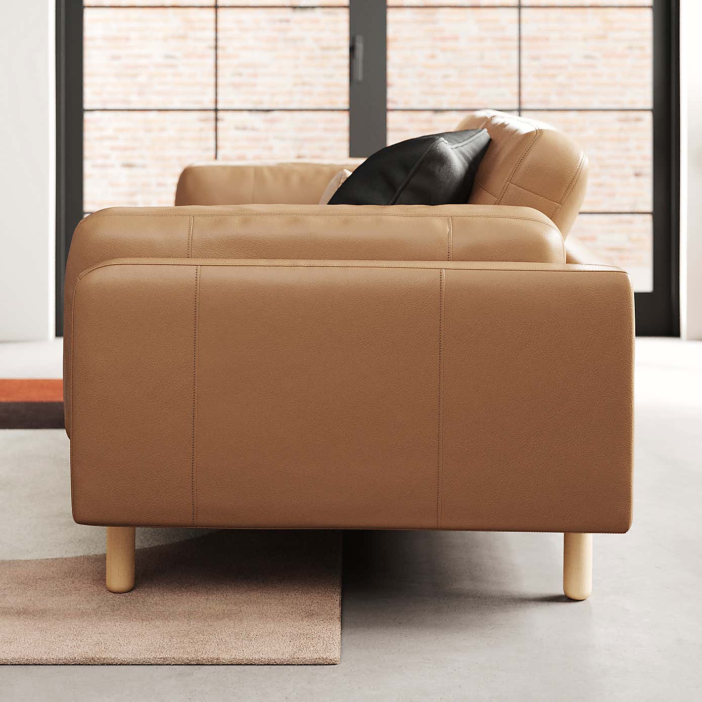 Newton Classic Leather 3 Seater Sofa