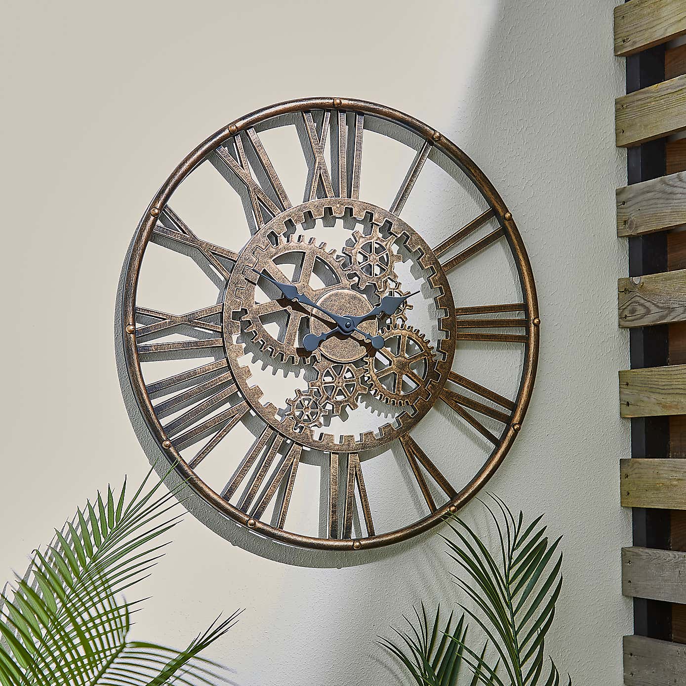 Indoor Outdoor Cogs Clock 60cm