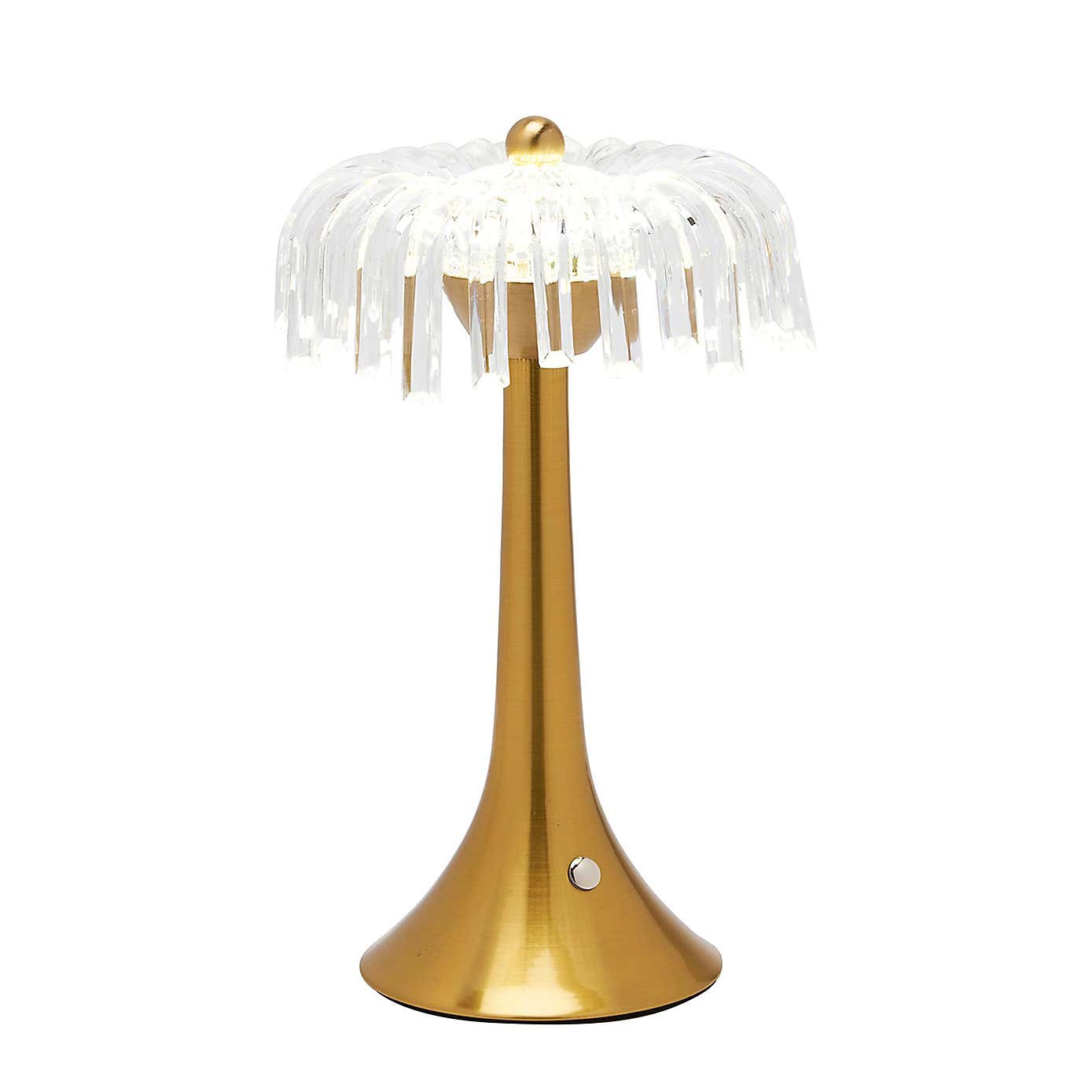 Hestia Bronze Base Crystal Trim Rechargeable Colour Changing LED Touch Table Lamp