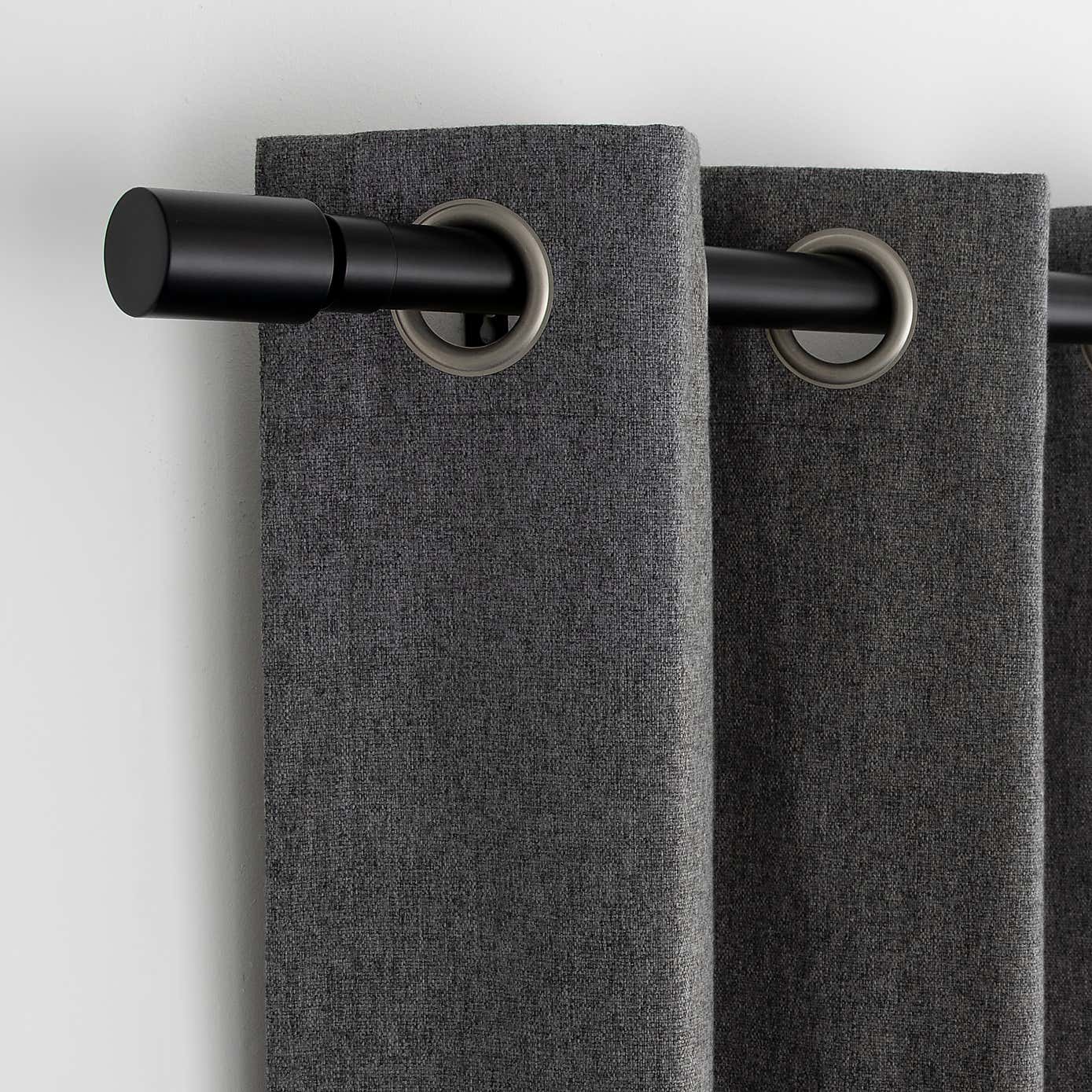 Barrel Metal Extendable Eyelet Curtain Pole 16/19mm