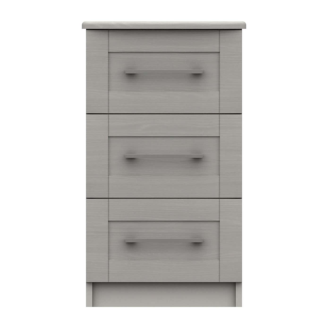 Ethan 3 Drawer Bedside Table