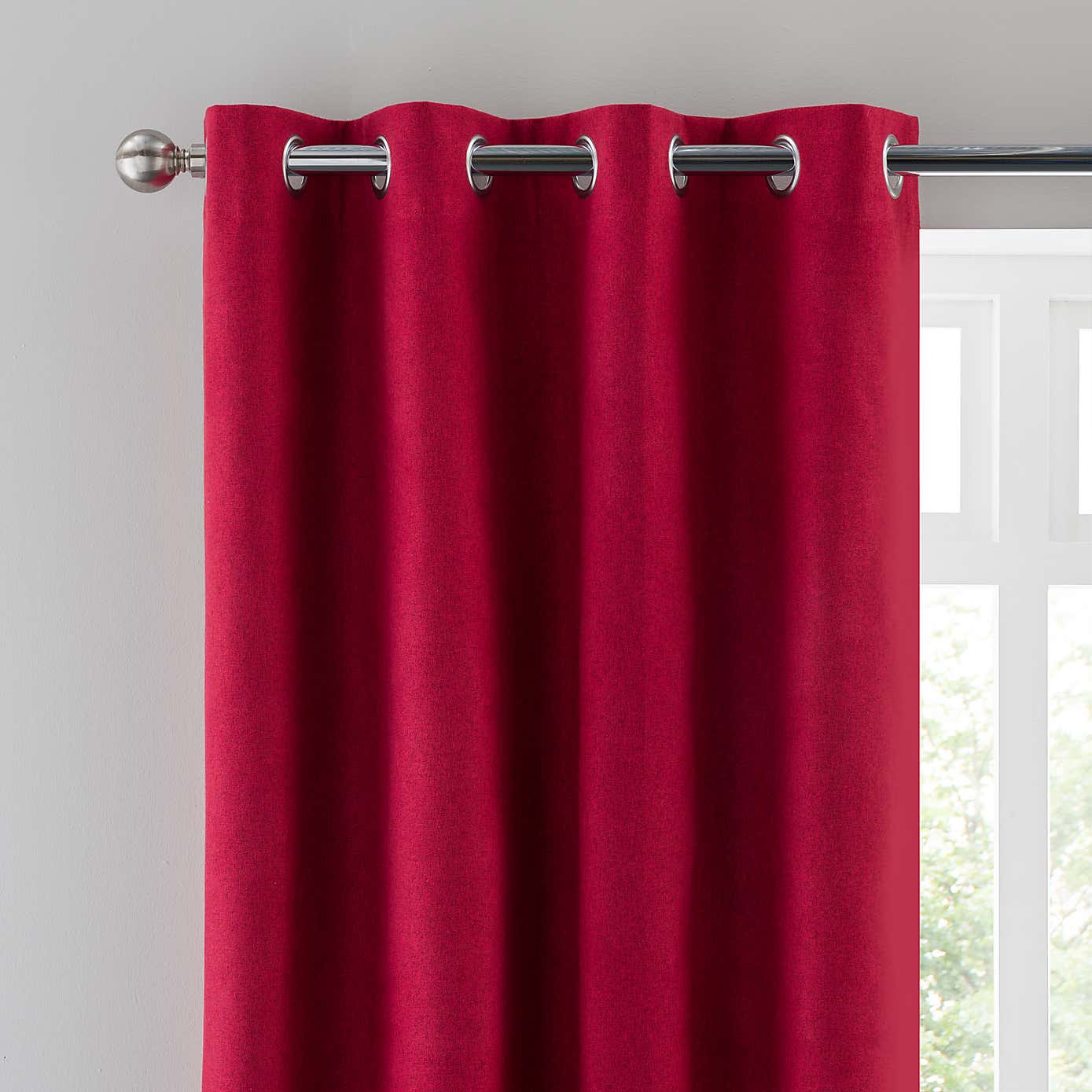 Luna Brushed Blackout Eyelet Curtains
