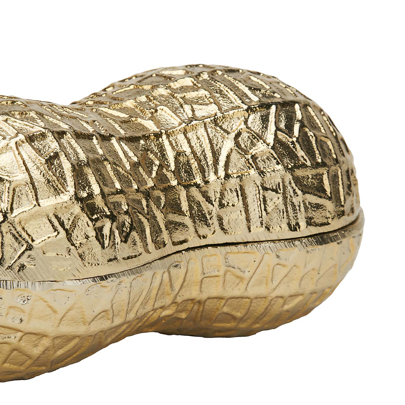 Metal Peanut Lidded Trinket Bowl