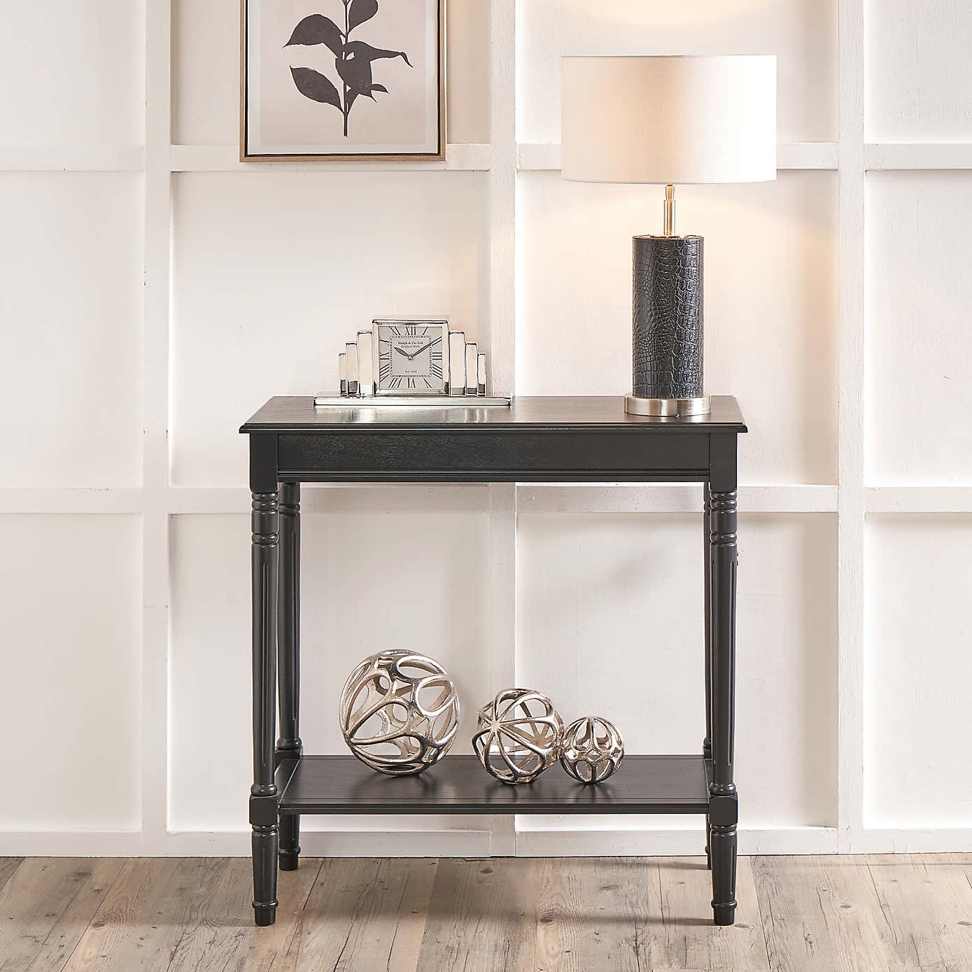 Heritage Console Table, Black Pine