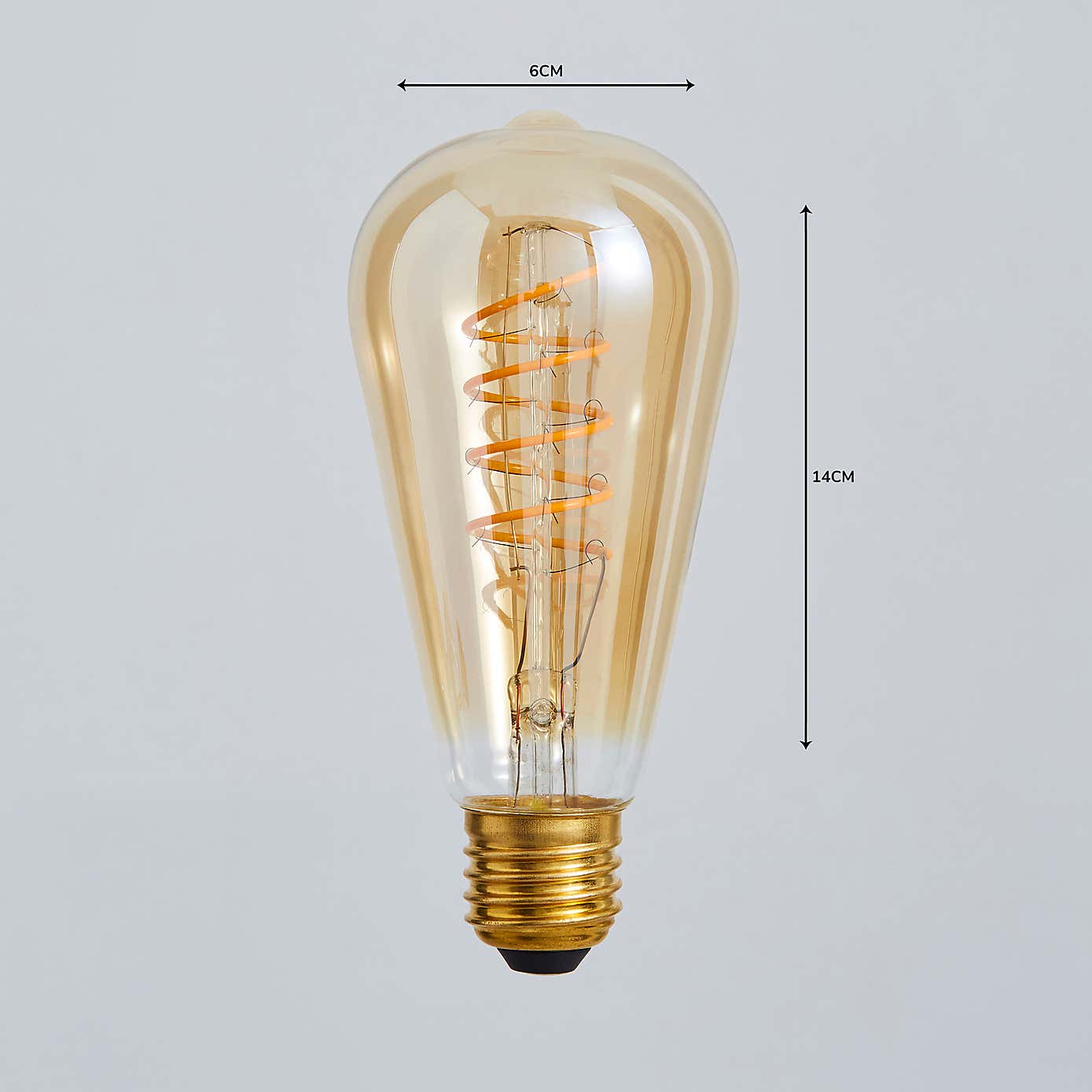 Dunelm 4 Watt ST64 ES LED Spiral Filament Bulb