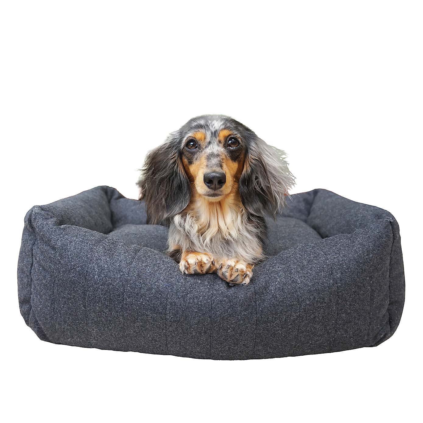 Rosewood Felt Grey Support Pet Bed