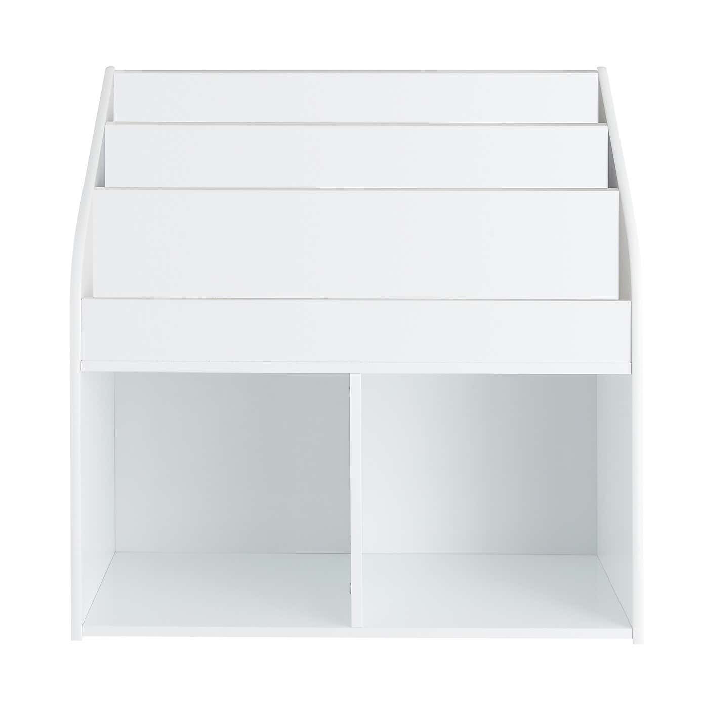 Kids Bookcase with Storage White