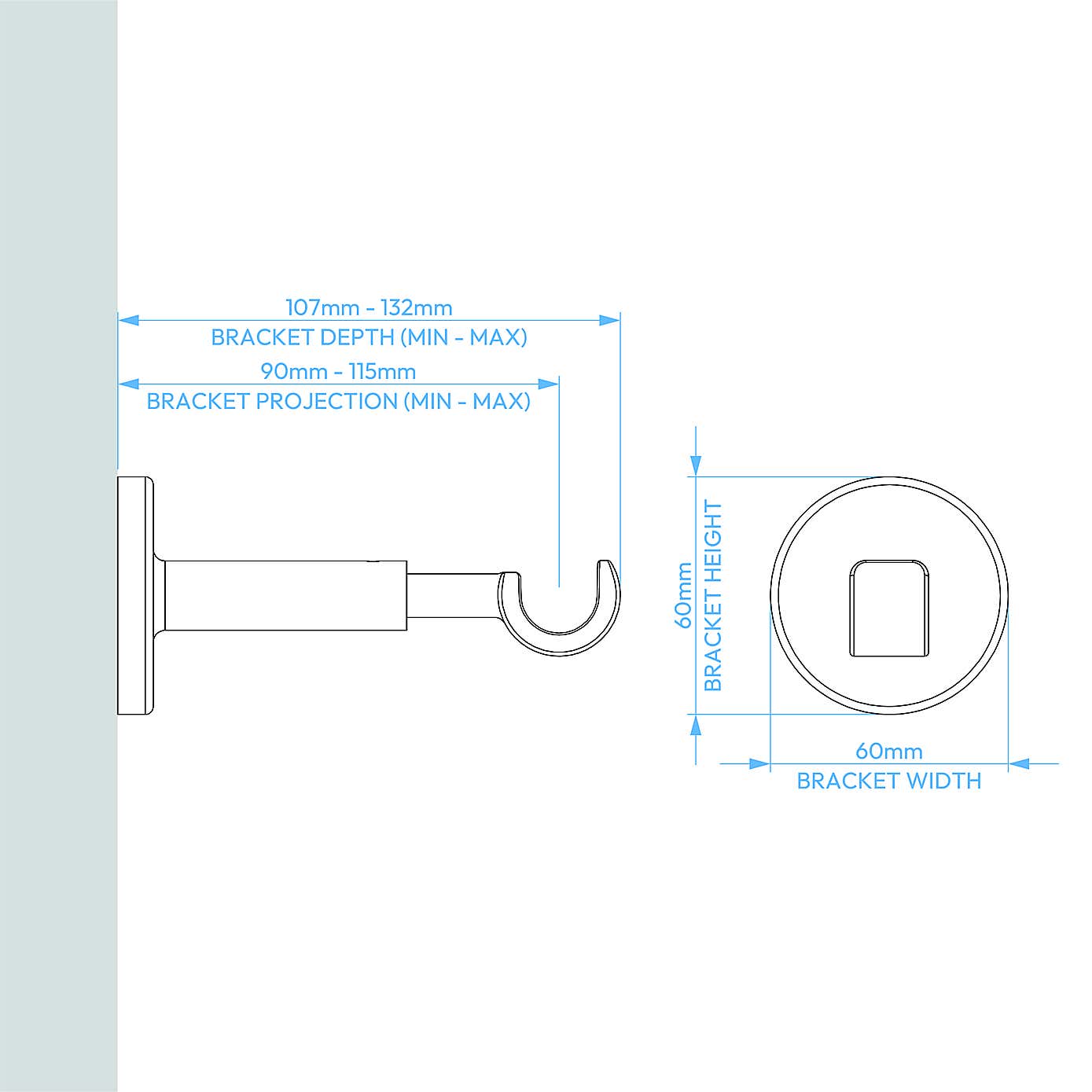 Ashton Metal Extendable Eyelet Curtain Pole