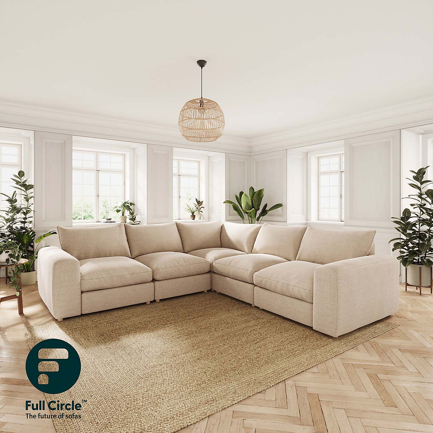 Austin Tonal Weave Full Corner, Natural