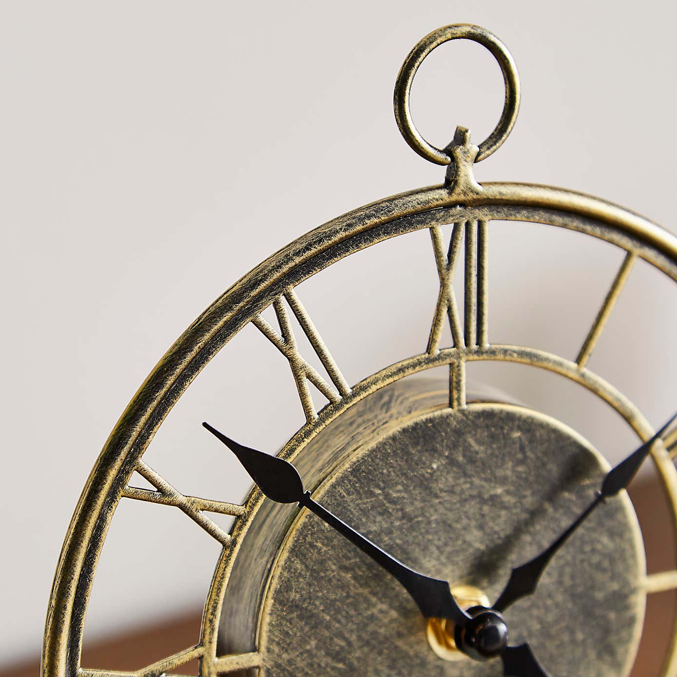 Churchgate Antique Brass Skeleton Mantel Clock
