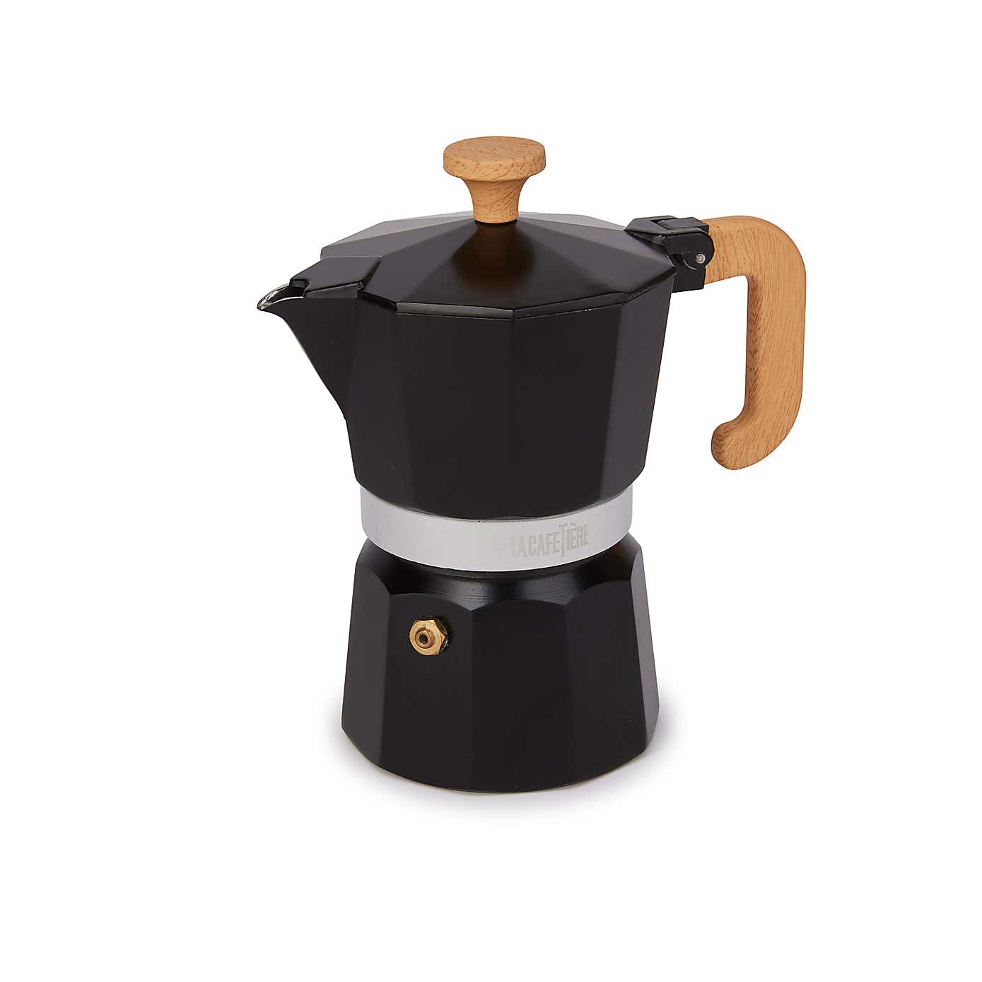 La Cafetiere Venice Alum 3 Cup Black Espresso Cafetiere