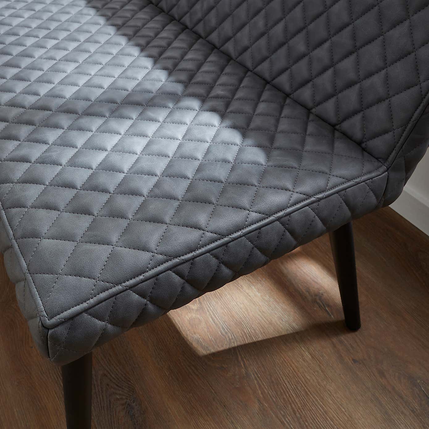 Montreal Corner Faux Leather Dining Bench Set, Grey