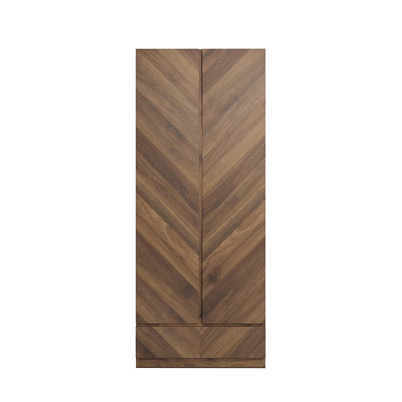 Taranto Double, 1 Drawer Wardrobe Euro Oak