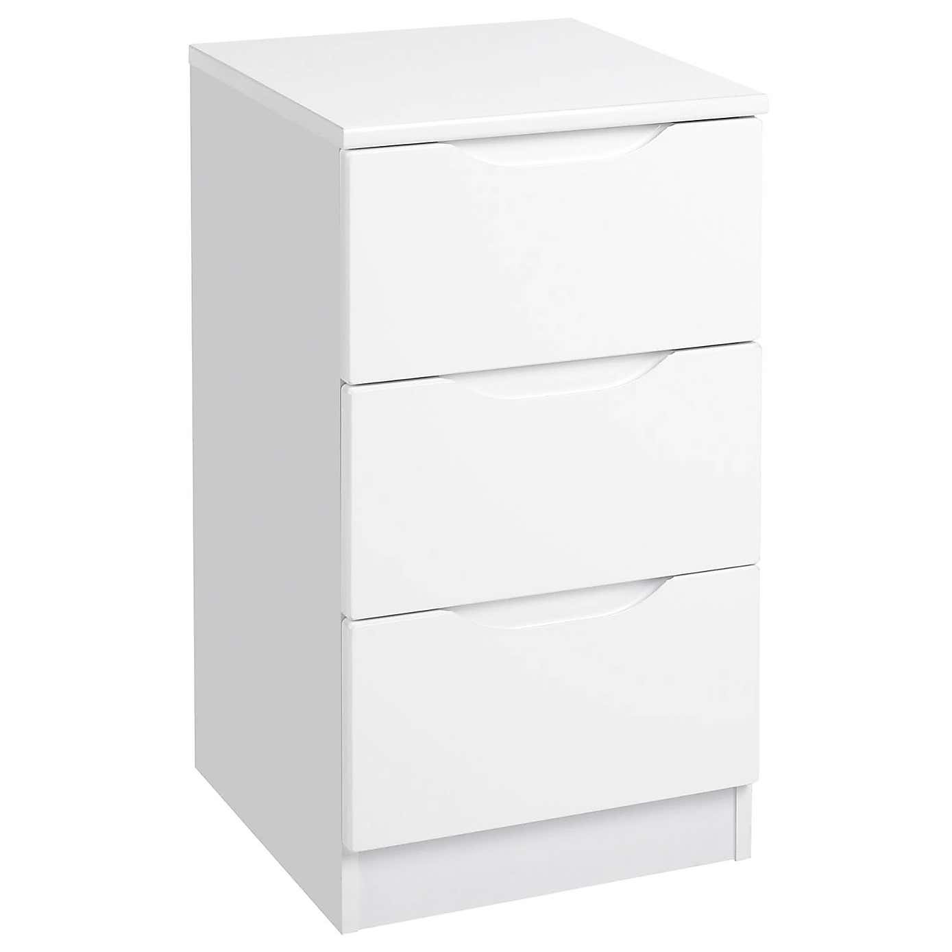 Legato 3 Drawer Bedside Table