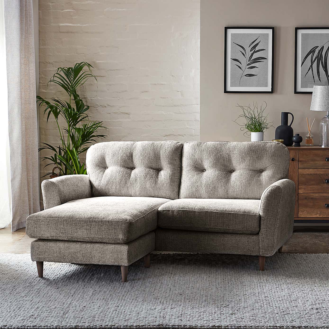Sven Chunky Chenille Corner Chaise Sofa