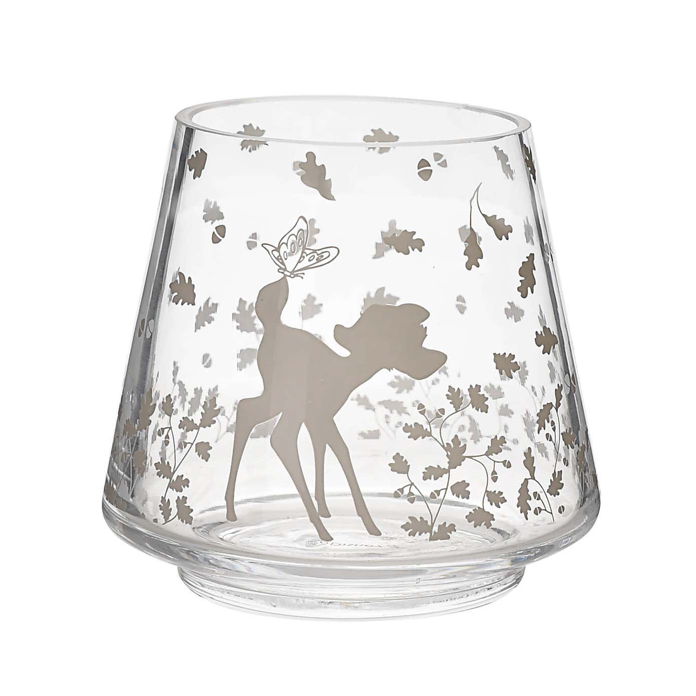 Set of 2 Disney Bambi Glass Candle Holders