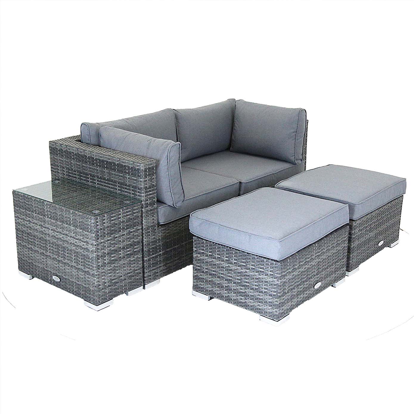 Charles Bentley Multifunctional Grey Lounge Set