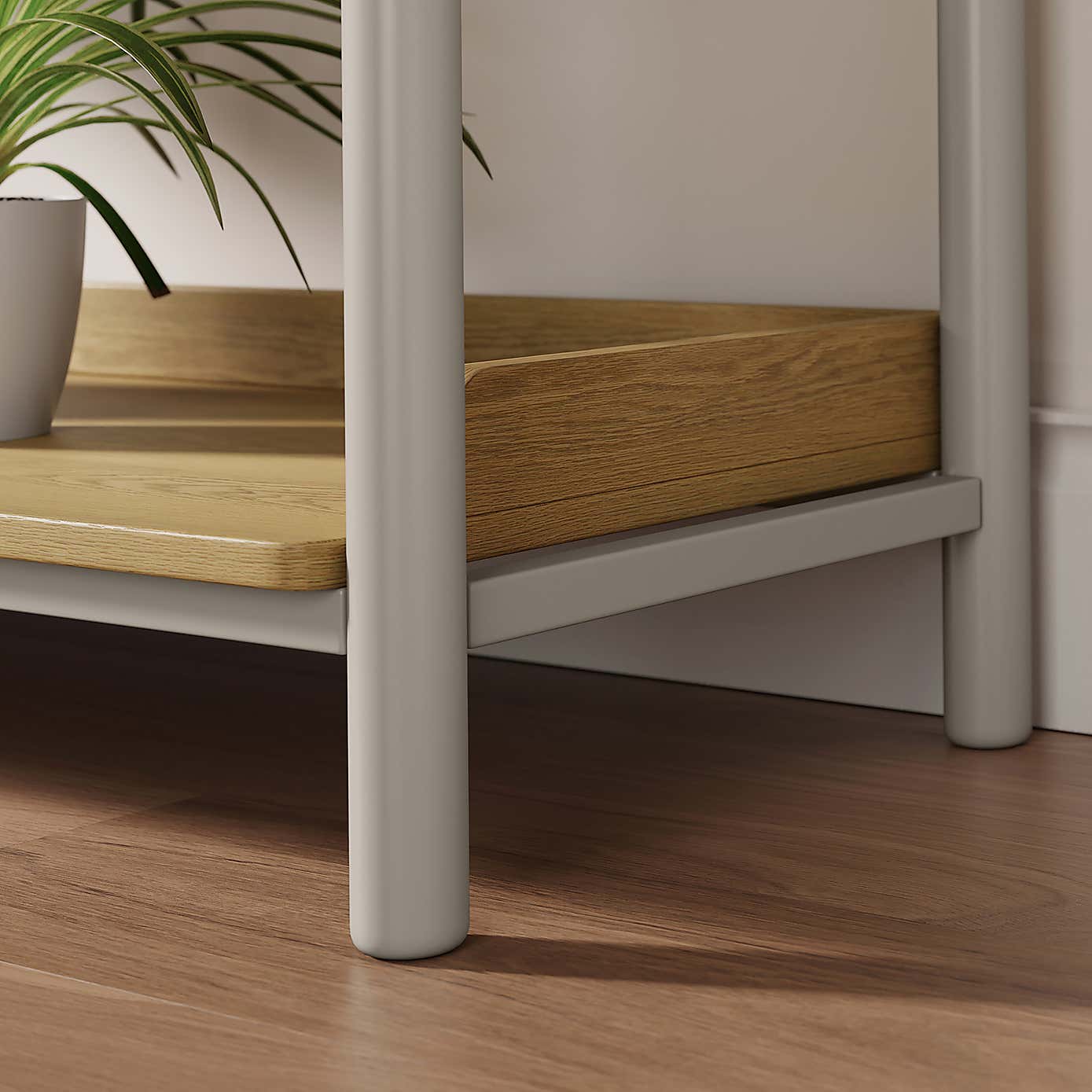 Halsey Tall Shelving Unit, Oak Effect