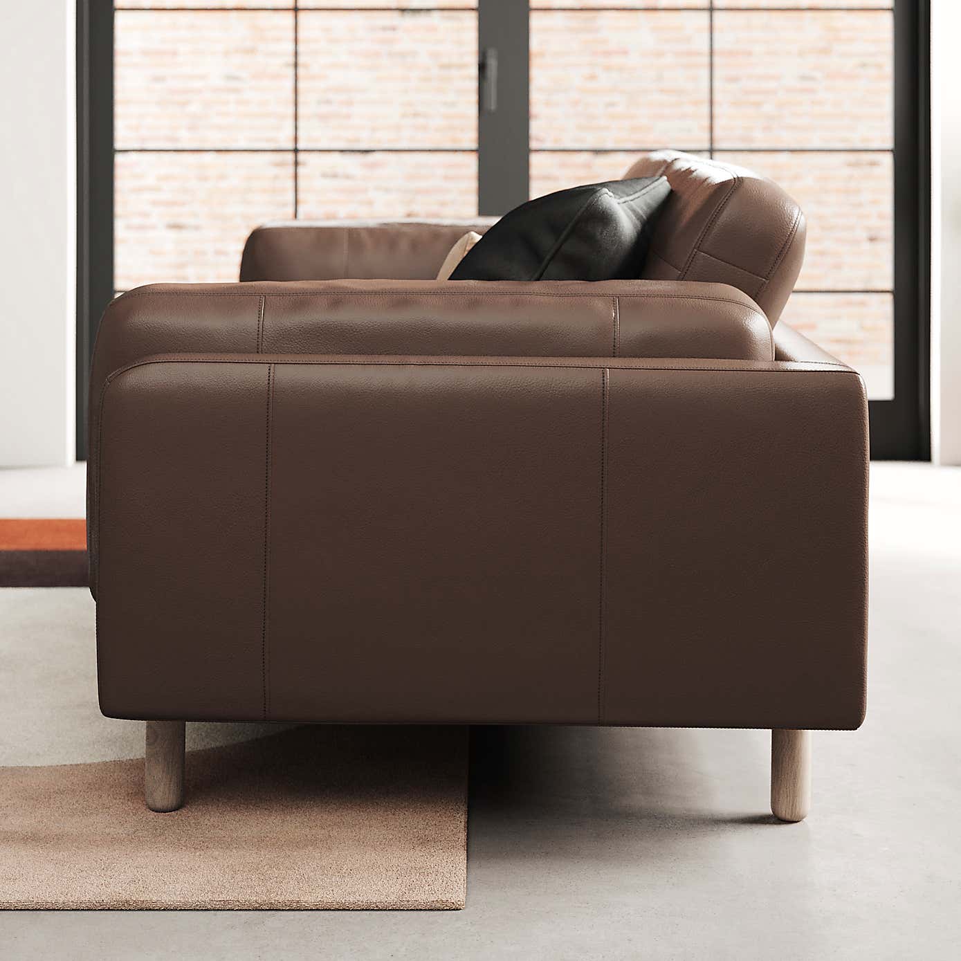 Newton Classic Leather 3 Seater Sofa