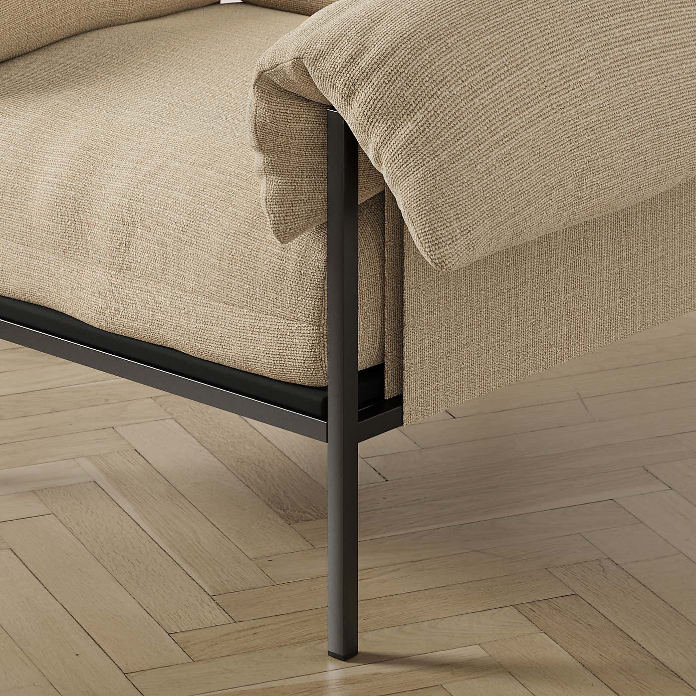 Kai Slub Chenille Pillow Arm Occasional Chair