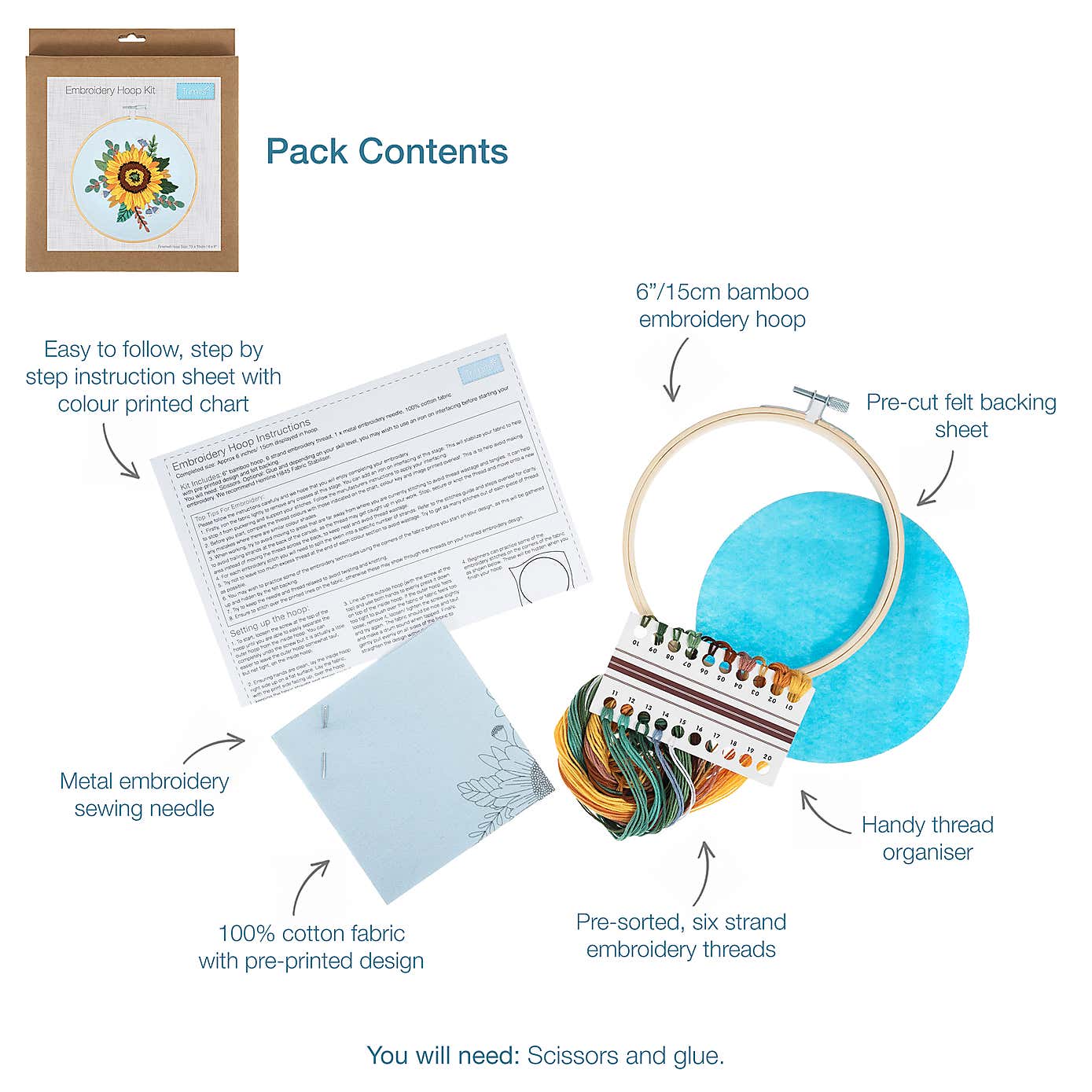 Embroidery Kit Sunflower