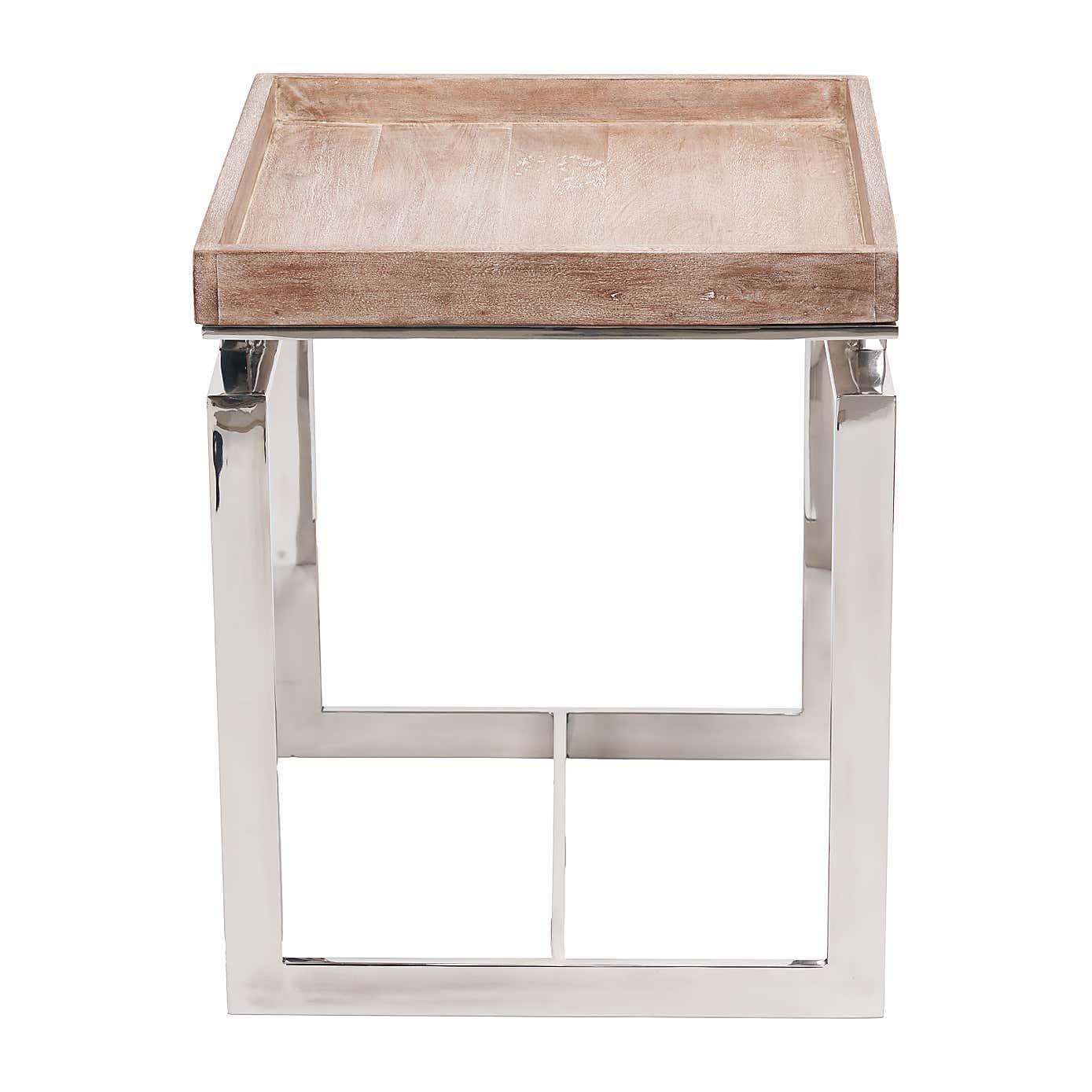 Evelyn Natural Antique Side Table, Mango Wood