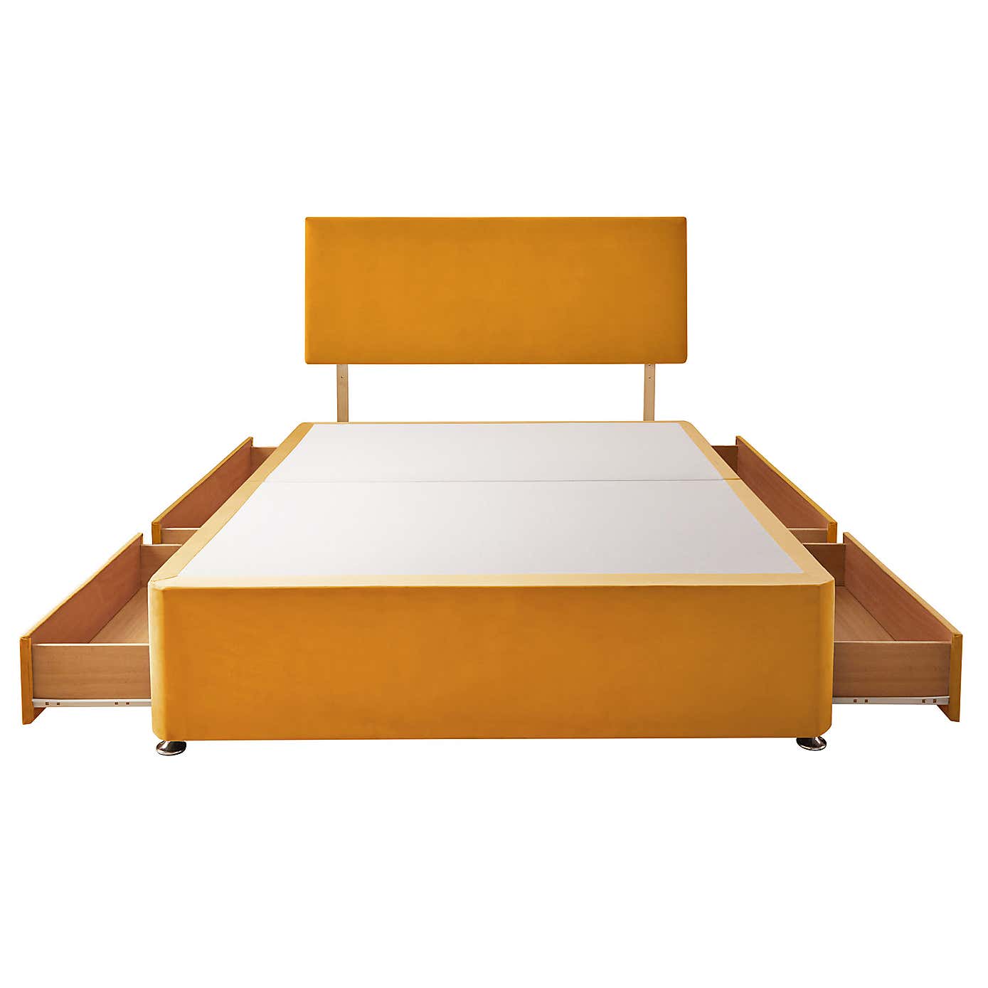 Silentnight 2 Drawer Divan Bed With Velvet Paris Headboard