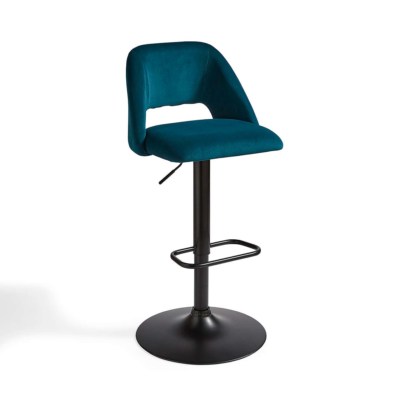 Jonas Adjustable Height Bar Stool, Velvet
