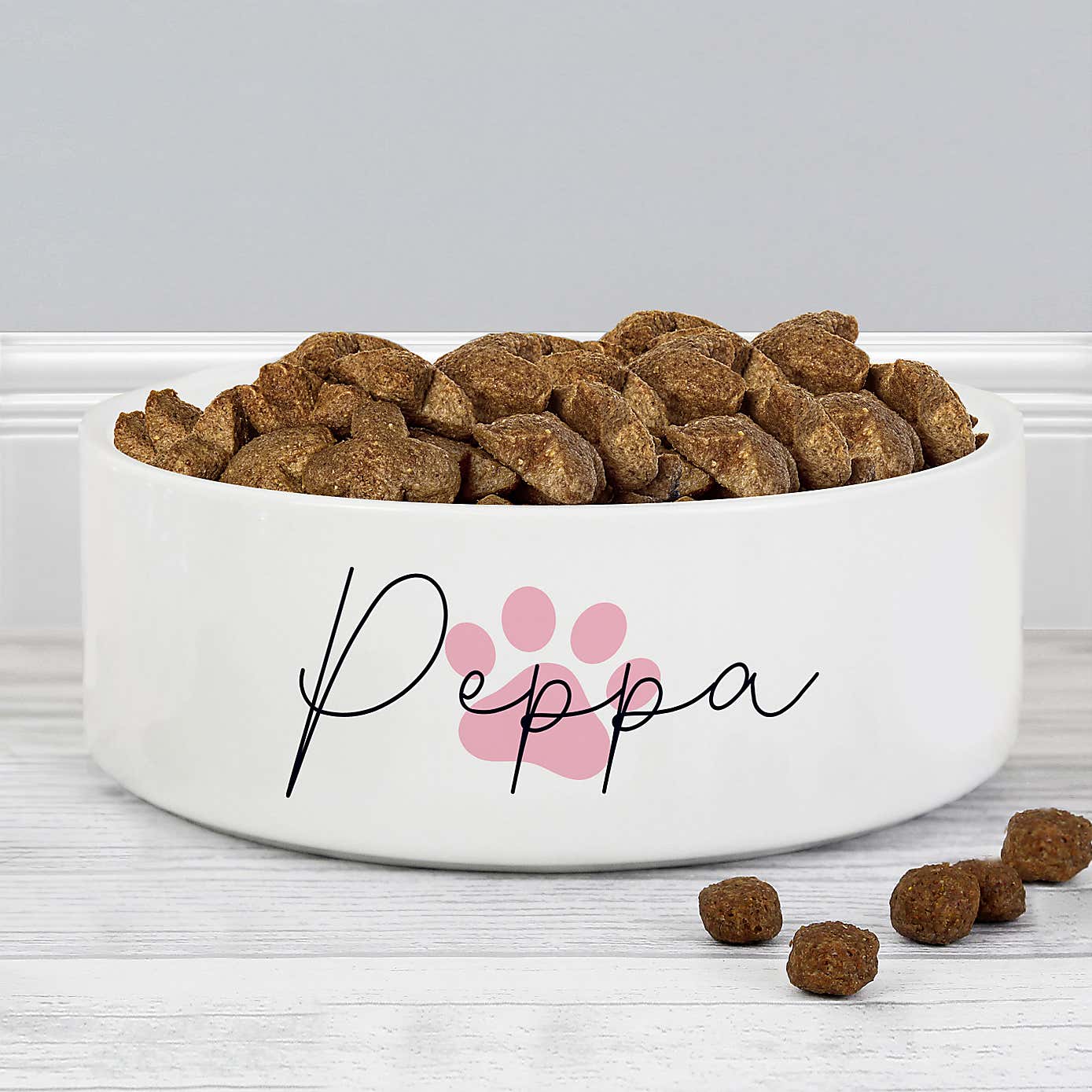 Personalised Paw Print Medium Ceramic Pet Bowl