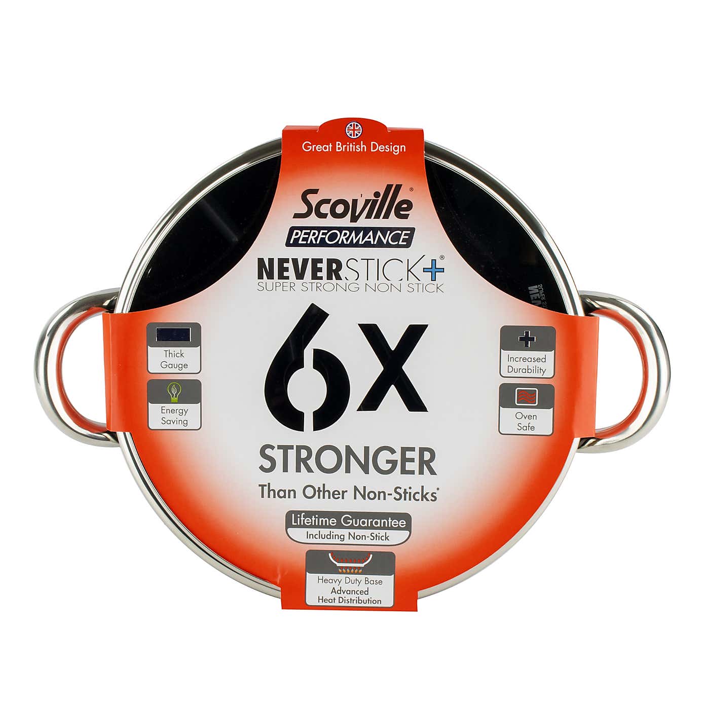 Scoville Neverstick 6 Non-stick Aluminum Casserole Dish, 24cm