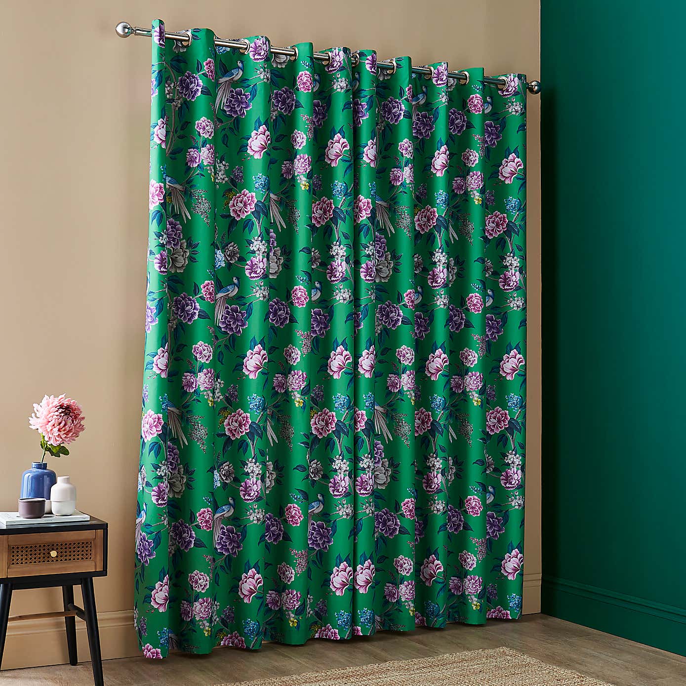Milanna Blooms Eyelet Curtains
